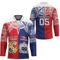 Custom Rugby Samoa And Tonga Hockey Jersey Toa Samoa With Mate Maa - Polynesian Pride
