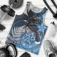 New Zealand Huia Bird Men Tank Top Aotearoa Maori Pattern