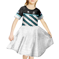 Custom Fiji Rugby Kid Short Sleeve Dress Fijian 7s With Tapa Pattern LT05 - Polynesian Pride