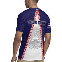 Personalised American Samoa Flag Day Rugby Jersey Flag Style