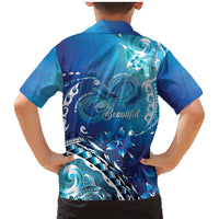 Polynesia Autism Awareness Family Matching Mermaid Dress and Hawaiian Shirt Be In Awe Of My 'Tism LT05 - Polynesian Pride