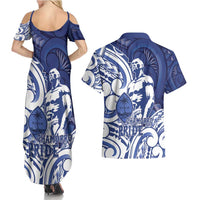 Guam Chief Kepuha Couples Matching Summer Maxi Dress and Hawaiian Shirt Chamorro Pride