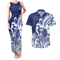 Guam Chief Kepuha Couples Matching Tank Maxi Dress and Hawaiian Shirt Chamorro Pride