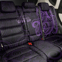 Lupus Warrior Back Car Seat Cover Never Give Up Polynesian Style