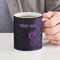 Personalised Lupus Warrior Ceramic Mug Never Give Up Polynesian Style
