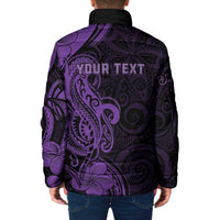 Personalised Lupus Warrior Padded Jacket Never Give Up Polynesian Style