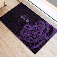 Lupus Warrior Rubber Doormat Never Give Up Polynesian Style