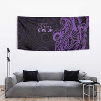 Lupus Warrior Tapestry Never Give Up Polynesian Style
