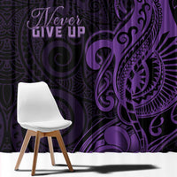 Lupus Warrior Window Curtain Never Give Up Polynesian Style