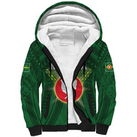 Personalized American Samoa Manu'a Cession Day Sherpa Hoodie With Polynesian Pattern LT05 Unisex Green - Polynesian Pride