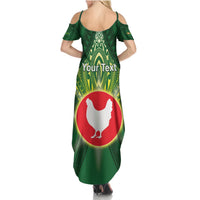 Personalized American Samoa Manu'a Cession Day Summer Maxi Dress With Polynesian Pattern LT05 - Polynesian Pride