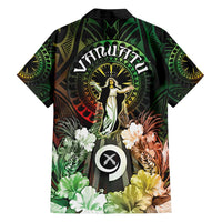 Vanuatu Happy Assumption Day Family Matching Tank Maxi Dress and Hawaiian Shirt