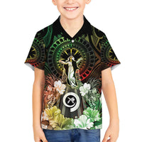 Vanuatu Happy Assumption Day Family Matching Tank Maxi Dress and Hawaiian Shirt