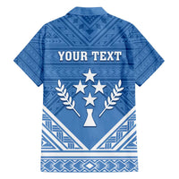 Personalised Kosrae State Gospel Day Family Matching Off Shoulder Short Dress and Hawaiian Shirt Simple Style