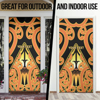 Personalised New Zealand Te Tairawhiti Door Cover Maori Koru Pattern LT05 - Polynesian Pride