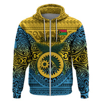 Vanuatu Sanma Province Hoodie Coat Of Arms And Namele Fern Polynesian Pattern LT05 - Polynesian Pride