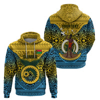 Personalized Vanuatu Sanma Province Hoodie Coat Of Arms And Namele Fern Polynesian Pattern LT05 - Polynesian Pride