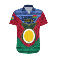 Personalized Vanuatu Shefa Province Hawaiian Shirt Coat Of Arms And Namele Fern Polynesian Pattern LT05 Red - Polynesian Pride