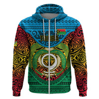 Vanuatu Torba Province Hoodie Vanuatuan Coat Of Arms Polynesian Pattern LT05 - Polynesian Pride