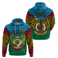 Personalized Vanuatu Torba Province Hoodie Vanuatuan Coat Of Arms Polynesian Pattern LT05 - Polynesian Pride