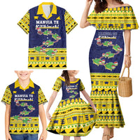 Tokelau Christmas Family Matching Mermaid Dress and Hawaiian Shirt Tokelauan Turtle Santa Sleigh LT05 - Polynesian Pride