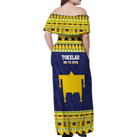 Tokelau Christmas Family Matching Off Shoulder Maxi Dress and Hawaiian Shirt Tokelauan Turtle Santa Sleigh LT05 - Polynesian Pride