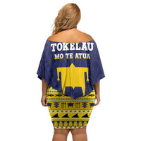 Tokelau Christmas Family Matching Off Shoulder Short Dress and Hawaiian Shirt Tokelauan Turtle Santa Sleigh LT05 - Polynesian Pride