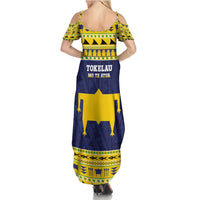 Tokelau Christmas Family Matching Summer Maxi Dress and Hawaiian Shirt Tokelauan Turtle Santa Sleigh LT05 - Polynesian Pride