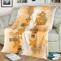 Hawaiian Quilt Blanket Vintage Pattern Brown LT05 - Polynesian Pride