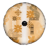 Hawaiian Quilt Spare Tire Cover Vintage Pattern Brown LT05 - Polynesian Pride