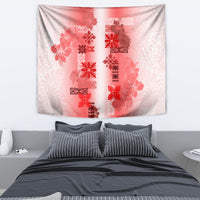 Hawaiian Quilt Tapestry Vintage Pattern Red LT05 - Polynesian Pride