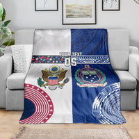 Custom Samoa And USA Together Blanket LT05 - Polynesian Pride