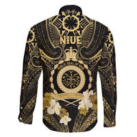 Niue Women's Day Family Matching Off Shoulder Long Sleeve Dress and Hawaiian Shirt With Polynesian Pattern LT05 - Polynesian Pride