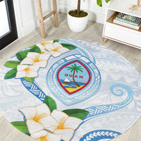 Guam Chamorro Round Carpet Guasali Flowers Curves Style