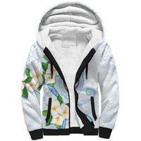 Guam Chamorro Sherpa Hoodie Guasali Flowers Curves Style