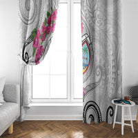 Guam Chamorro Window Curtain Curves Polynesian Tattoo Mix Bougainvillea