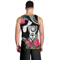 Hafa Adai Guam Men Tank Top Polynesian Tattoo Tropical Flowers