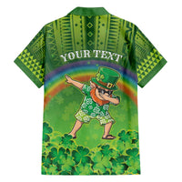 Personalised Hawaii Saint Patrick's Day Family Matching Off The Shoulder Long Sleeve Dress and Hawaiian Shirt Let's Get Fit Shaced LT05 - Polynesian Pride