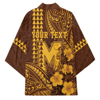 Personalised Hawaii Mililani High School Kimono Tribal Tattoo With Hibiscus Flowers