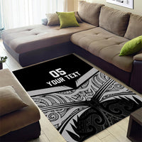 Custom New Zealand Cricket Area Rug Go Champions World Cup 2024 With Maori Pattern LT05 - Polynesian Pride