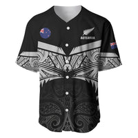 Custom New Zealand Cricket Baseball Jersey Go Champions World Cup 2024 With Maori Pattern LT05 Black - Polynesian Pride