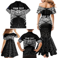 Custom New Zealand Cricket Family Matching Mermaid Dress and Hawaiian Shirt Go Champions World Cup 2024 With Maori Pattern LT05 - Polynesian Pride