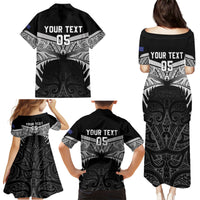 Custom New Zealand Cricket Family Matching Puletasi and Hawaiian Shirt Go Champions World Cup 2024 With Maori Pattern LT05 - Polynesian Pride