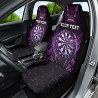 Personalised New Zealand Darts Car Seat Cover Purple Dart Board Maori Pattern LT05 - Polynesian Pride