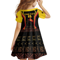 Custom Papua New Guinea Cricket Family Matching Off Shoulder Maxi Dress and Hawaiian Shirt 2024 World Cup LT05 - Polynesian Pride