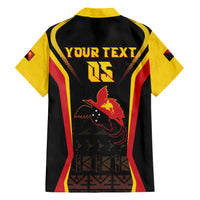 Custom Papua New Guinea Cricket Family Matching Short Sleeve Bodycon Dress and Hawaiian Shirt 2024 World Cup LT05 - Polynesian Pride