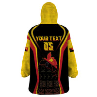 Custom Papua New Guinea Cricket Wearable Blanket Hoodie 2024 World Cup