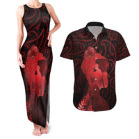 Aotearoa Mana Wahine Couples Matching Tank Maxi Dress and Hawaiian Shirt The Spiritual Power Of Women LT05 Red - Polynesian Pride