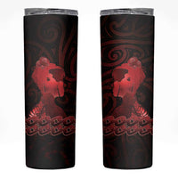 Aotearoa Mana Wahine Skinny Tumbler The Spiritual Power Of Women LT05 Red - Polynesian Pride