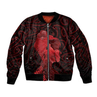 Aotearoa Mana Wahine Sleeve Zip Bomber Jacket The Spiritual Power Of Women
